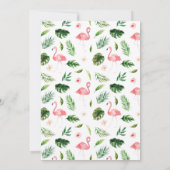 Waterverf Flamingo Tropical Floral Vrijgezellenfee Kaart (Achterkant)