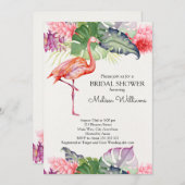 Waterverf Flamingo Tropical Summer Vrijgezellenfee Kaart (Voorkant / Achterkant)