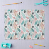 Waterverf Flamingo Tropisch Patroon Tissuepapier (Craft)