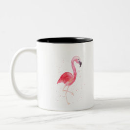 Waterverf Flamingo Tweekleurige Koffiemok