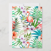 Waterverf Flamingo Uitnodiging (Achterkant)