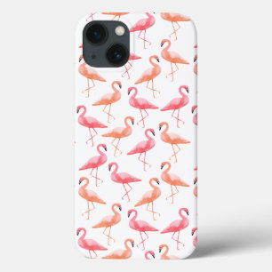 Waterverf Flamingos iPhone 13 Hoesje