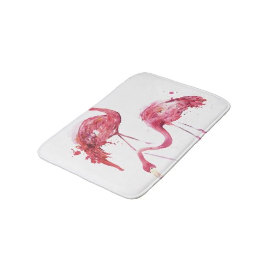 Waterverf flamingo's, elegant ontwerp. badmat (Gekanteld)