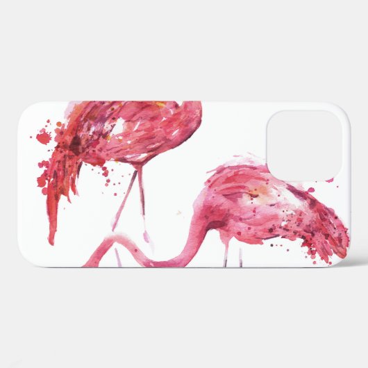 Waterverf flamingo's, elegant ontwerp. Case-Mate iPhone case (Achterkant (horizontaal))