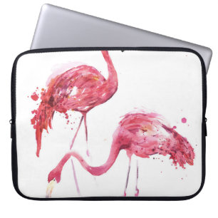 Waterverf flamingo's, elegant ontwerp. laptop sleeve