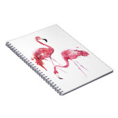 Waterverf flamingo's, elegant ontwerp. notitieboek (Rechterzijde)
