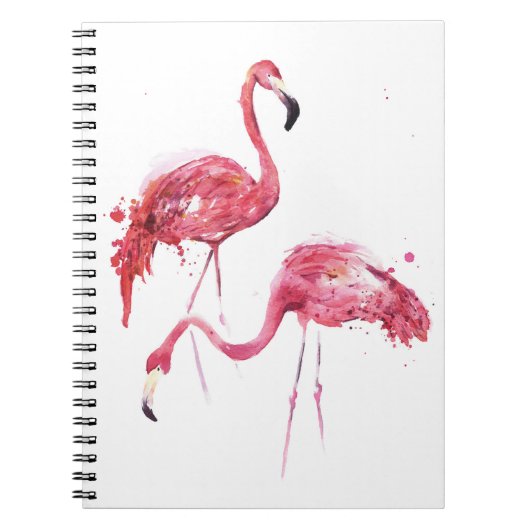 Waterverf flamingo's, elegant ontwerp. notitieboek (Voorkant)