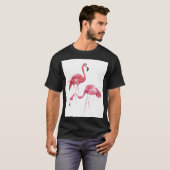 Waterverf flamingo's, elegant ontwerp. t-shirt (Voorkant volledig)