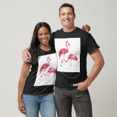 Waterverf flamingo's, elegant ontwerp. t-shirt (Unisex)