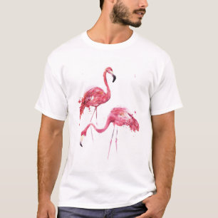 Waterverf flamingo's, elegant ontwerp. t-shirt