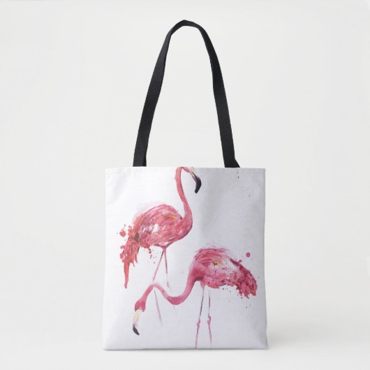 Waterverf flamingo's, elegant ontwerp. tote bag (Voorkant)