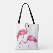 Waterverf flamingo's, elegant ontwerp. tote bag (Achterkant)