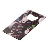 Waterverf flamingo's en wilde bloemmotief. creditkaart flessenopener (Achterkant Gekanteld)