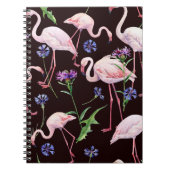 Waterverf flamingo's en wilde bloemmotief. notitieboek (Voorkant)