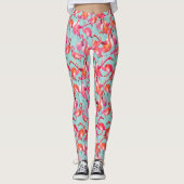 Waterverf Flamingos Gathered 2 Leggings (Voorkant)