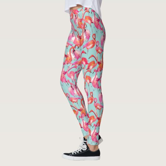 Waterverf Flamingos Gathered 2 Leggings (Links)