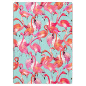 Waterverf Flamingos Gathered | Monogram Klembord (Achterkant)