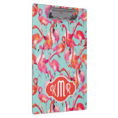 Waterverf Flamingos Gathered | Monogram Klembord (Rechts)