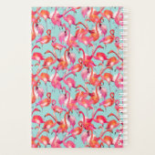 Waterverf Flamingos Gathered | Monogram Planner (Achterkant)
