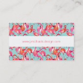 Waterverf Flamingos Gathered | Monogram Visitekaartje (Achterkant)
