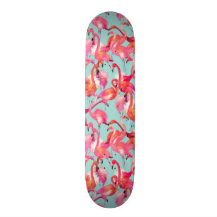 Waterverf Flamingos Gathered Persoonlijk Skateboard