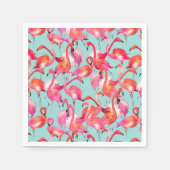 Waterverf Flamingos Gathered Servet (Voorkant)