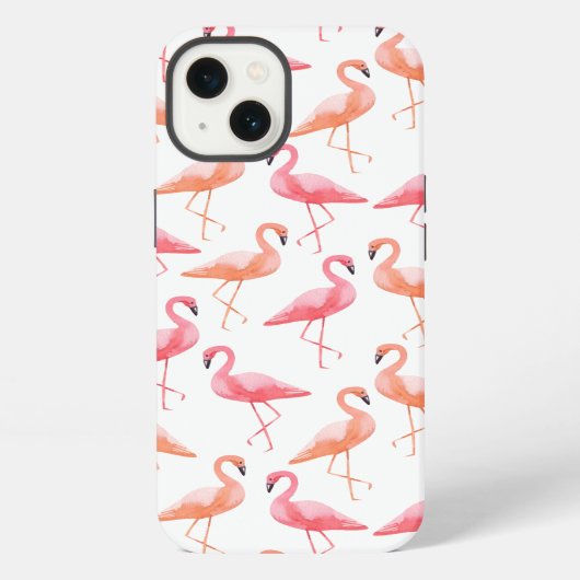 Waterverf Flamingos iPhone Hoesje (Achterkant)