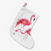 Waterverf flamingos kleine kerstsok (Voorkant (Hangend))