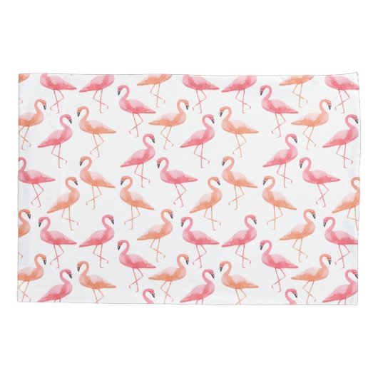 Waterverf Flamingos Kussensloop (Achterkant)