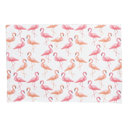 Waterverf Flamingos Kussensloop (Voorkant)