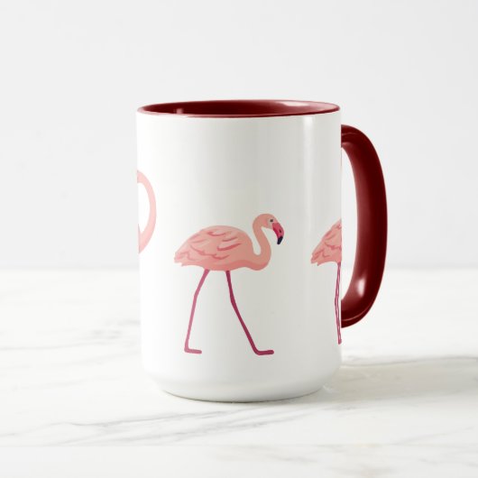Waterverf Flamingos Mok (Voorkant rechts)