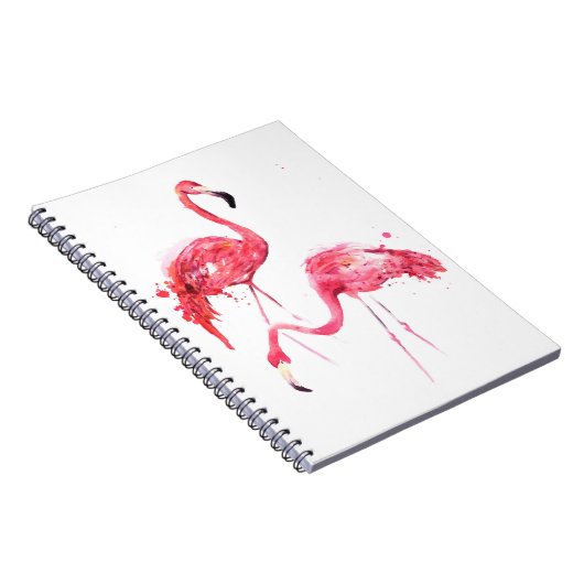 Waterverf flamingos notitieboek (Rechterzijde)