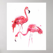 Waterverf flamingos poster (Voorkant)