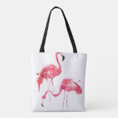 Waterverf flamingos tote bag (Achterkant)