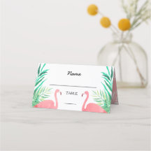 Waterverf Flamingos Tropical Wedding