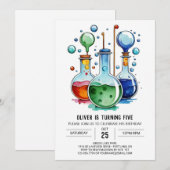 Waterverf Flask Discovery Scientist Verjaardag Kaart (Voorkant / Achterkant)