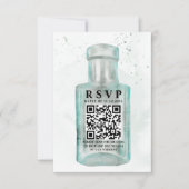  Waterverf Fles QR Code Huwelijk RSVP (Voorkant)