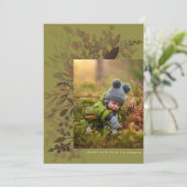 Waterverf flesjes nieuwe jaren kaart groen (Staand voorkant)