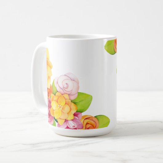 Waterverf  flessen (1) koffiemok (Voorkant links)