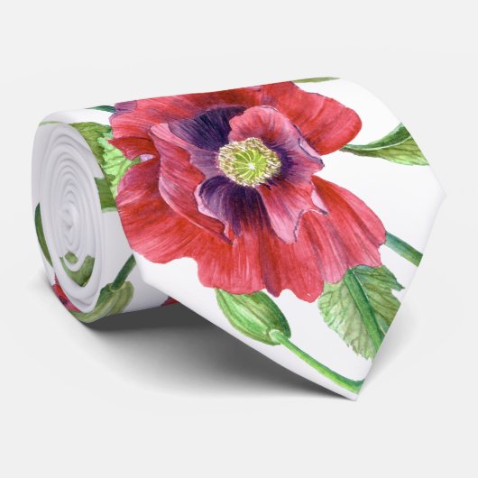 Waterverf flessenpatroon stropdas (Opgerold)