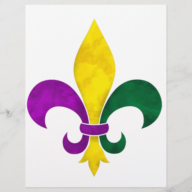 waterverf fleur de lis (Voorkant)