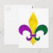 waterverf fleur de lis briefkaart (Voorkant / Achterkant)