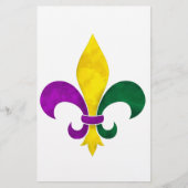 waterverf fleur de lis briefpapier (Voorkant)