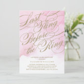 Waterverf Fling Bachelorette Party Invitation Kaart (Staand voorkant)