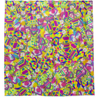 Waterverf, Flip Flop Pattern Douchegordijn