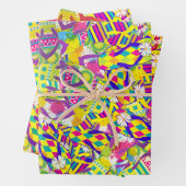 Waterverf, Flip Flop Pattern Inpakpapier Vel (In situ)