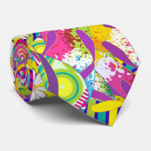 Waterverf, Flip Flop Pattern Stropdas (Opgerold)