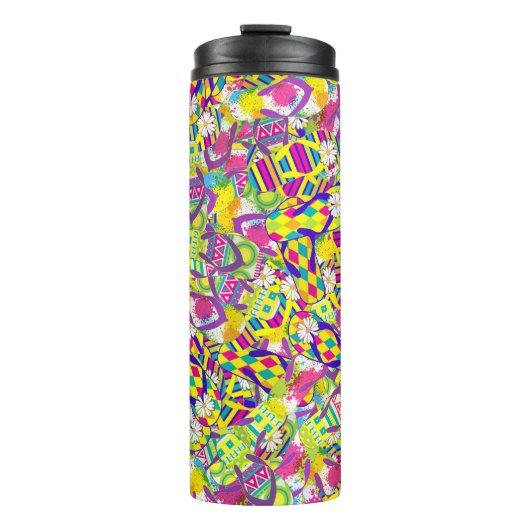 Waterverf, Flip Flop Pattern Thermosbeker (Voorkant)