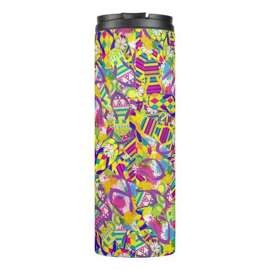 Waterverf, Flip Flop Pattern Thermosbeker (Achterkant)