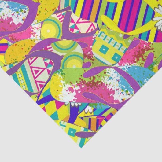 Waterverf, Flip Flop Pattern Tissuepapier (Detail)